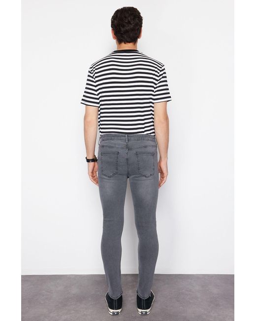 Trendyol E super skinny jeans in Gray für Herren
