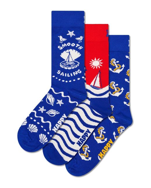 Happy Socks Strümpfe Smooth Sailing Socken 3Er Pack Für Herren in Blue für Herren