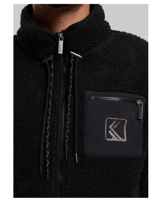 Karlkani Km234-007-3 kk og teddy trackjacket in Black für Herren