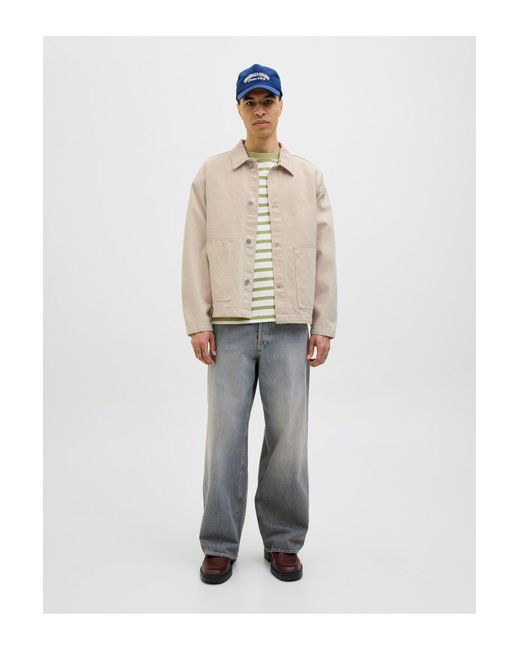 Jack & Jones Jeanshemd Wide Fit Jeanshemd Für Herren in Natural für Herren