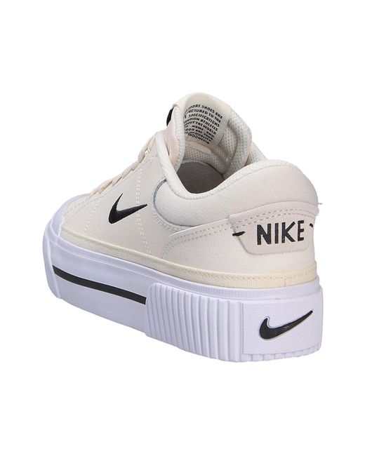 Nike White Sneaker flacher absatz