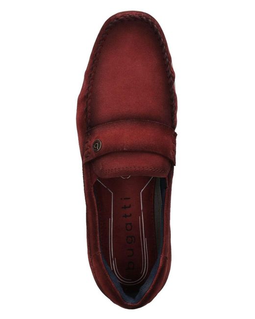 Bugatti Loafer flacher absatz in Red für Herren