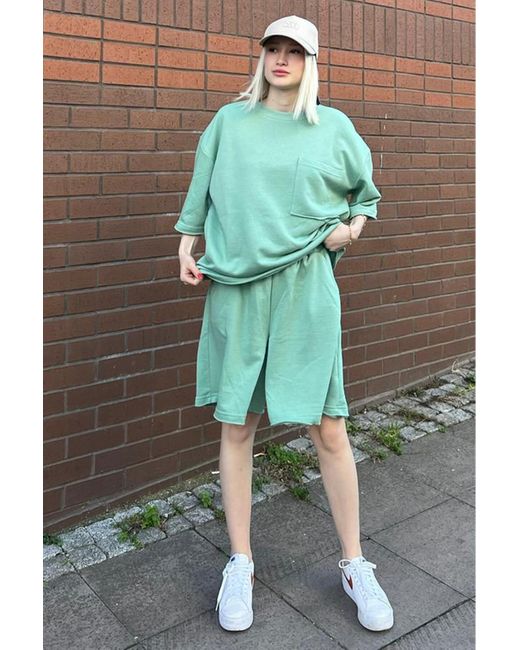 Madmext Green Mintes kurzarm-shorts-set