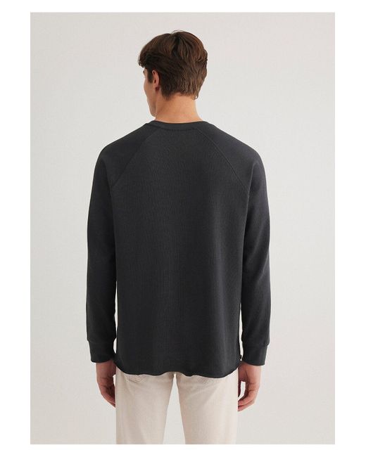 Mavi Langärmliges Anthrazit-T-Shirt Mit Normaler Passform Normaler Passform -70092 Für Herren in Black für Herren