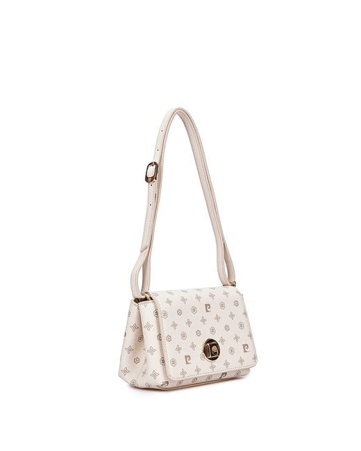 Pierre Cardin White Schultertasche Mit Vanille-Monogramm 05Po25Y1886 Für Damen