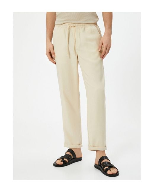 Koton Gabardine-Hose Mit Bindegürtel in Black für Herren