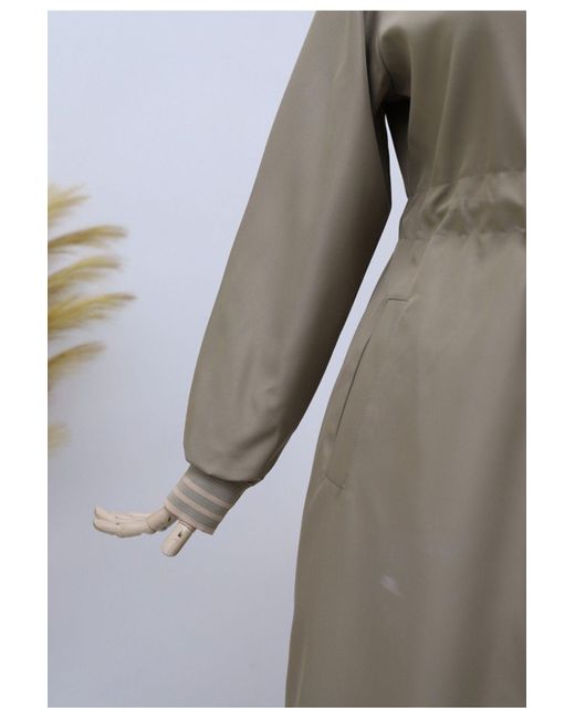 Modamorfo Natural Trenchcoat Mit Tunnelbund Und Taschen Für Damen