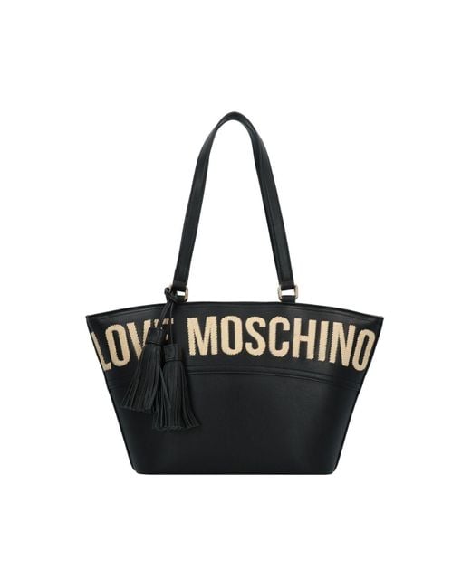 Love Moschino Black Item Cabas Shopper Tasche 40 Cm Für Damen