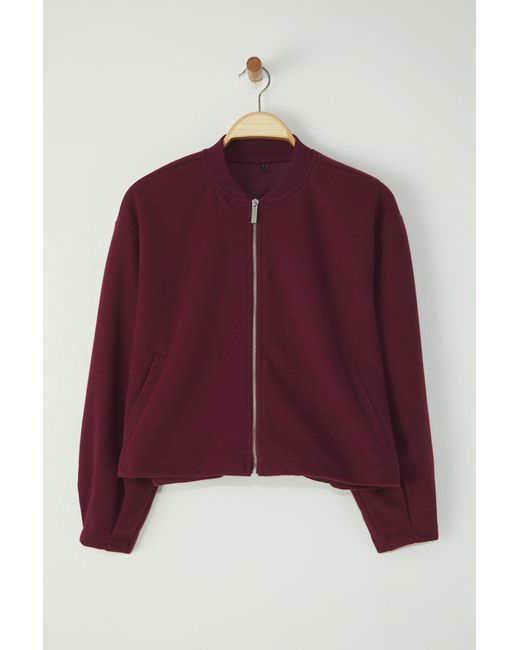 Trendyol Red Burgunderfarbener Oversize-Mantel Für Damen