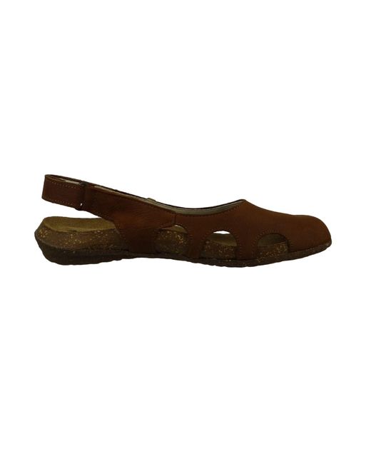 El Naturalista Brown Sandalen wakataua n413 wood leder mit herausnehmbarer/anpassbarer innensohle