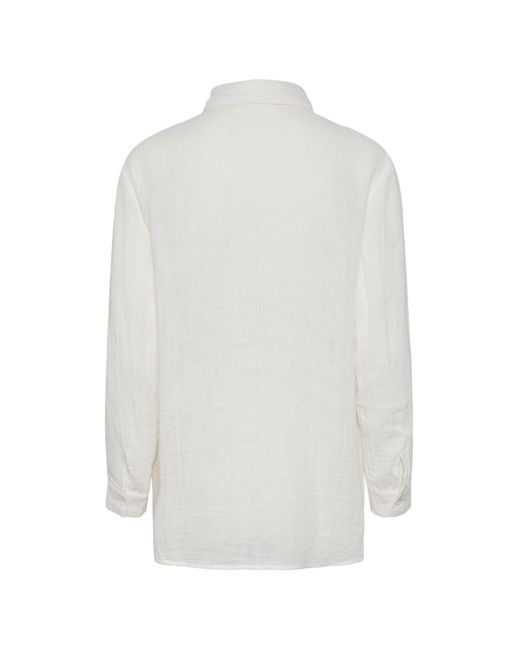 Pieces White Pcmastina ls relaxed shirt