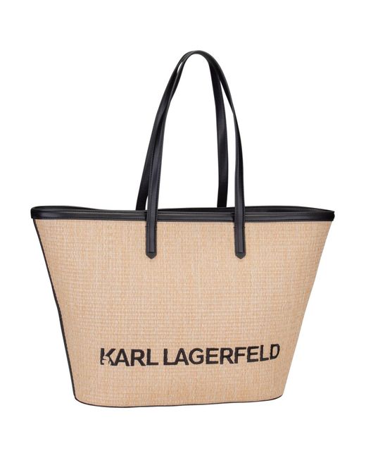 Karl Lagerfeld Natural Shopper k/essential raffia 241w3027