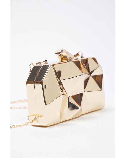 Trendyol Natural Metallic Dreidimensionales Abendkleid Stilvolle Mini-Clutch-Handtasche Für Damen