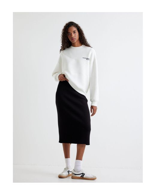 Koton White Slim-Fit-Bleistiftrock