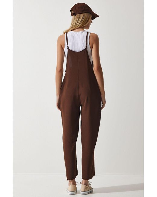 Happiness İstanbul Brown Happiness istanbul jumpsuit regular fit