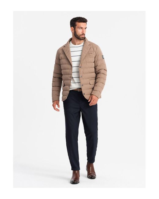 Ombre Steppjacke Mit Jackenschnitt V5 Om-Jalp-0188 Xl Für Herren in Natural für Herren