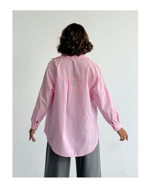 BEJNA Pink Oversize-Langhemd Für Damen