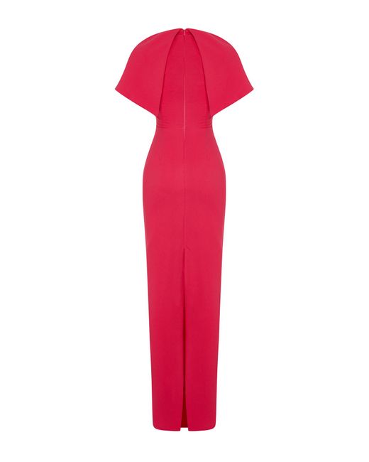 Trendyol Pink Fuchsiafarbenes, figurbetontes, gewebtes, langes, stilvolles abendkleid und homecoming-kleid