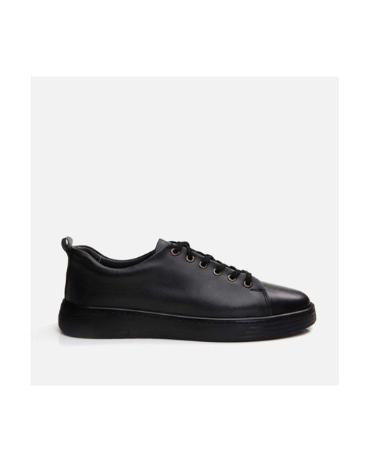 Yaya by Hotiç Schwarze Freizeitschuhe Aus Echtem Leder Für Herren in Black für Herren