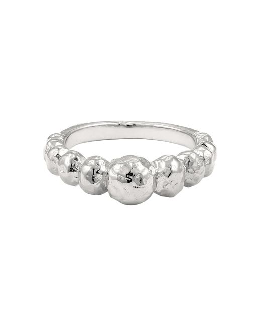 Haze & Glory White Ring Bubble Design 925 Sterling Silber Für Damen