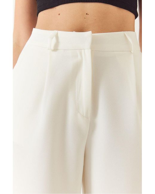 Bianco Lucci White Palazzo Hose 4000