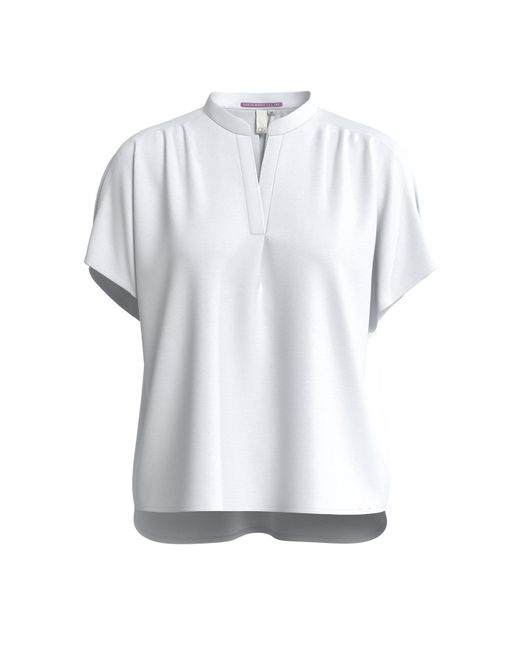 Qs By S.oliver White Bluse aus musselin