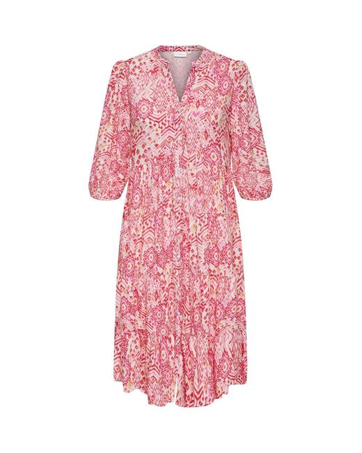 Only Carmakoma Pink Kleid Carmilana Kurzes Kleid Für Damen