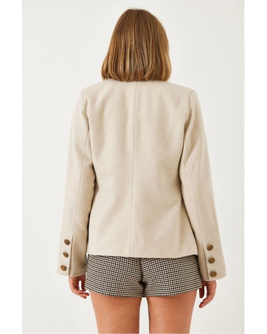 Bianco Lucci Natural Geknöpfte, Gefütterte Kaschmirmantel Mbms054 Für Damen