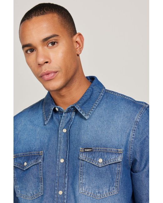 Lee Jeans Blaues Jeanshemd Mit Normaler Passform – 100 Baumwolle Für Herren in Blue für Herren