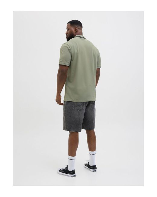 Jack & Jones T-Shirt Plus Size Einfarbig T-Shirt Für Herren in Green für Herren