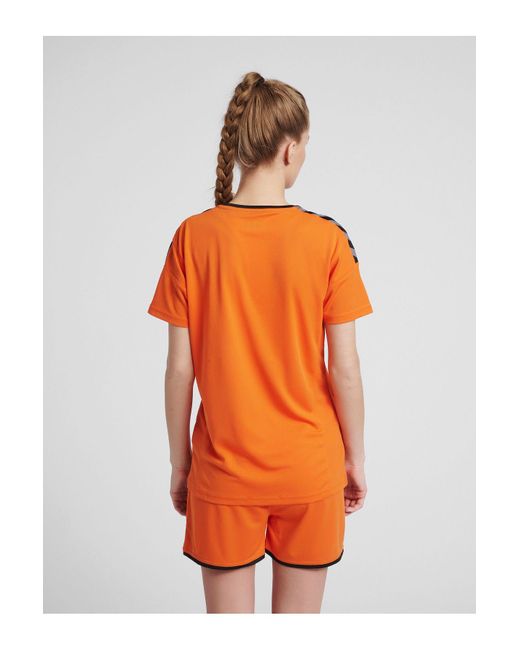 Hummel Orange Hmlauthentisches poly jersey s/s