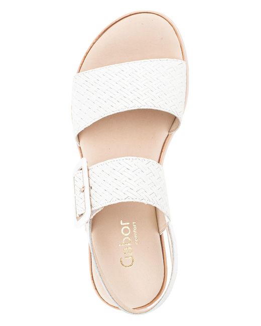 Gabor White Sandalen G-Weite 62.744 60 Leder Für Damen