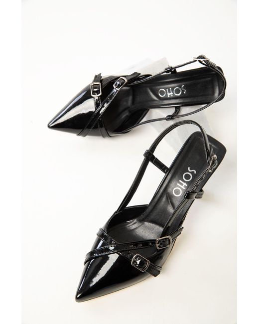 Soho Black Klassische Schuhe Mit Absatz Aus Schwarzem Lackleder Für Damen