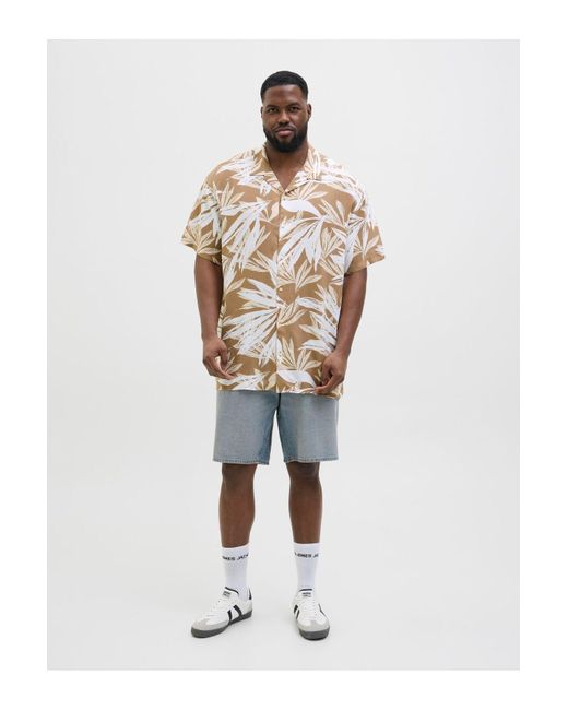 Jack & Jones Hemd Plus Size Relaxed Fit Hemd Für Herren in Natural für Herren