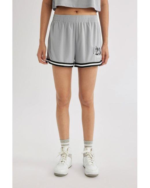 Defacto Gray Fit sport-shorts mit standard-passform und kurzem bein