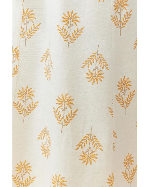 Trendyol White Ecrufarbener, Floral Gemusterter A-Linien-Rock