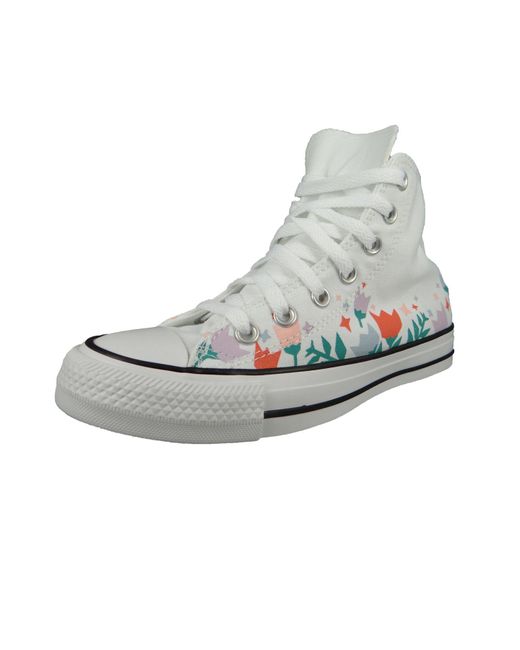 Converse High sneaker chuck taylor all star crafted florals high top 572706c white multi black le