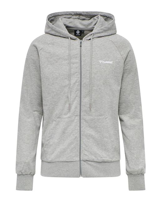 Hummel Hmlisam zip hoodie in Gray für Herren