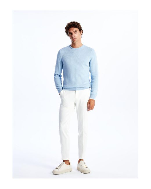 LC Waikiki Strickpullover – Langarm, Rundhalsausschnitt Für Herren in Blue für Herren