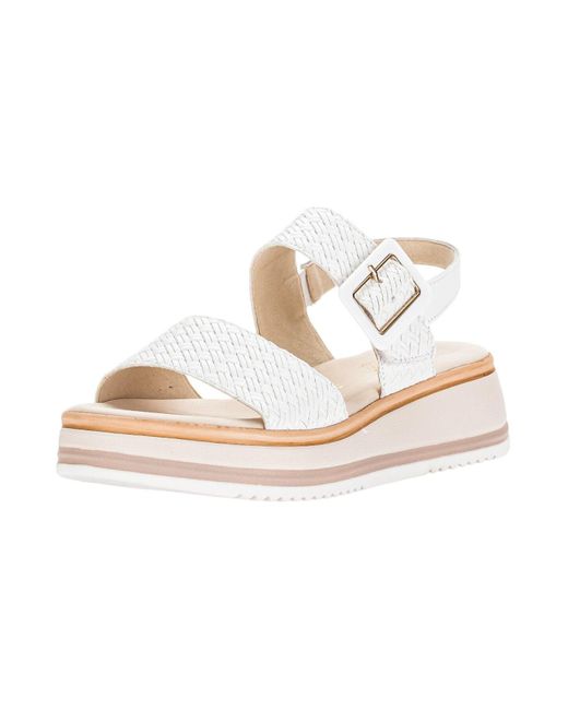 Gabor White Sandalen G-Weite 62.744 60 Leder Für Damen
