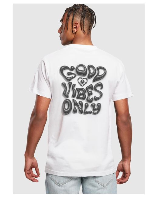 Mister Tee T-shirt "good vibes only" in White für Herren
