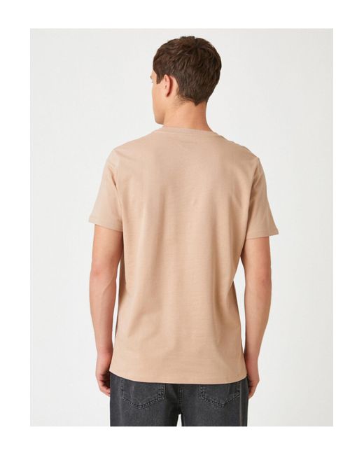 Koton T-shirt mit standard-passform und taschen in Brown für Herren