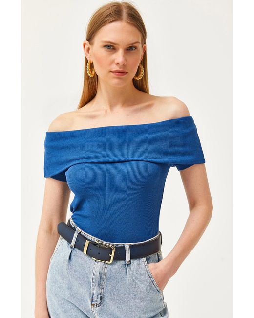Olalook Blue Bluse regular fit