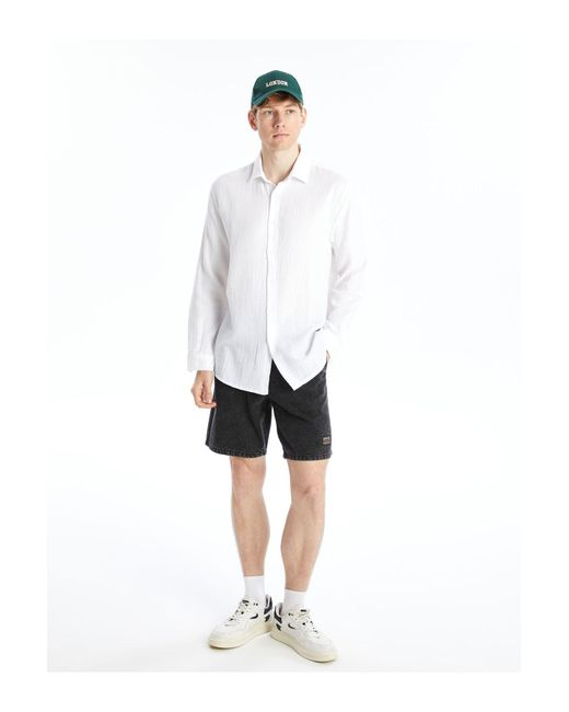 LC Waikiki Langärmliges Hemd Mit Normaler Passform Für Herren in White für Herren