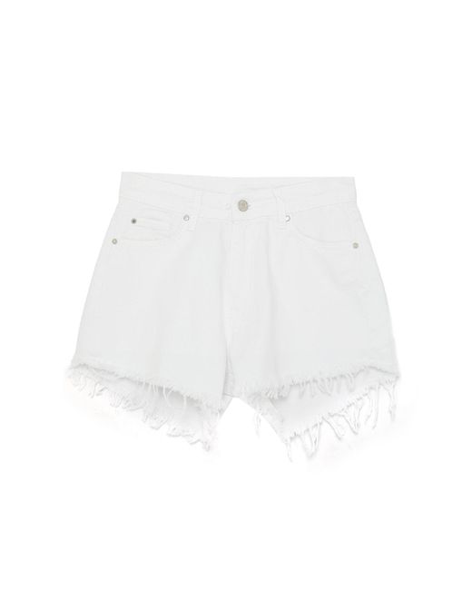 Trendyol White E shorts und bermuda aus gewebtem mini-denim, 100 % baumwolle,