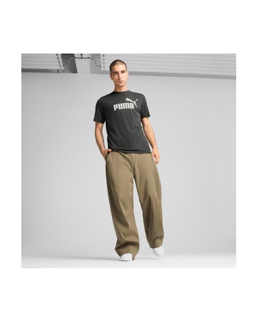 PUMA Ess Nr. 1 Logo – Heather Tee, Dark Hea Für Herren in White für Herren