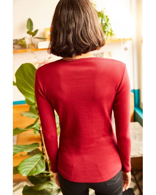 Olalook Red Bluse Mit Karomuster