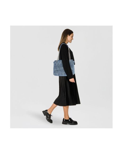 Replay Blue Shopper Tasche 36 Cm Für Damen