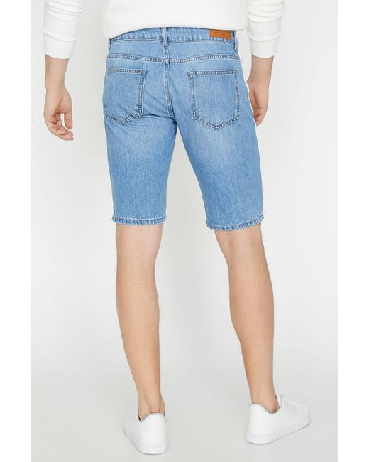 Koton Jeansshorts Mit Blauen Streifen Und Detaillierten Details Für Herren in Blue für Herren