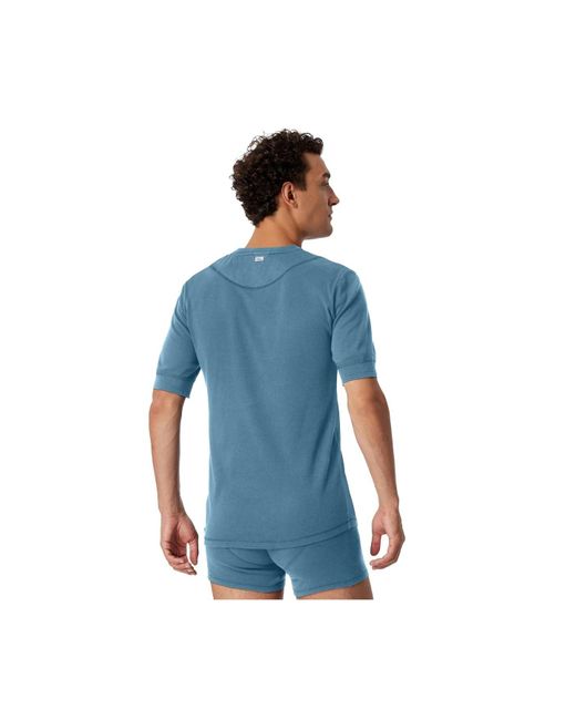 Schiesser Shirt 1/2 arm, kurzarm unterhemd, karl-heinz in Blue für Herren
